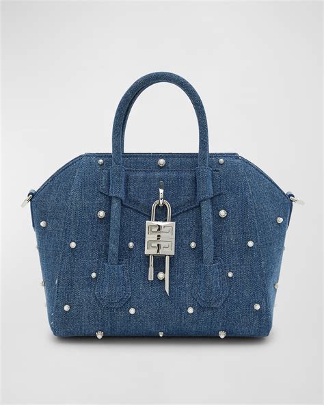 givenchy mini antigona caramel|Givenchy mini antigona lock denim tote bag.